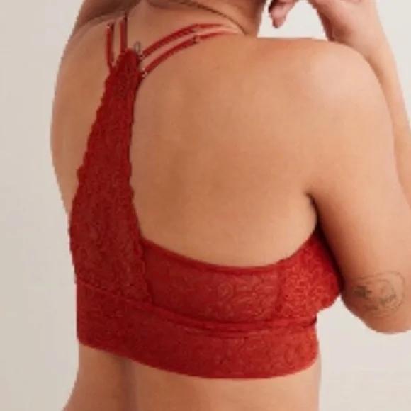 Aerie True Black Desert Lace Raceback Bralette - Picture 6 of 6